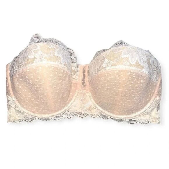 1970's Dolores for Poirettes bra- Promise by Poirette strapless lace bra - Picture 1 of 5